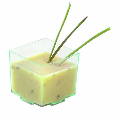 Omg Kara Clear Green Cubic Mini Cup - 2 Oz, 600PK OM454209